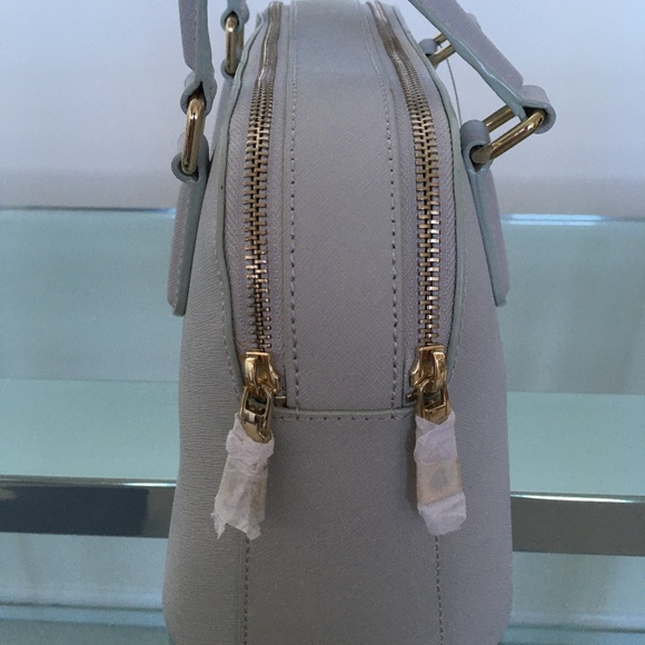 DKNY Light Gray Double Zip Crossbody Handbag NWT - Picture 12 of 15